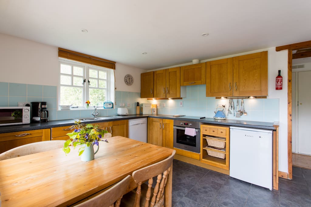 Kitchen is well equipped.