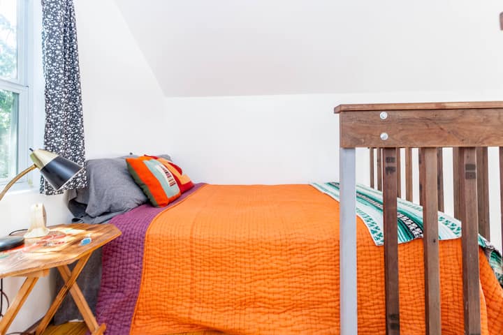 Lofted sleeping area