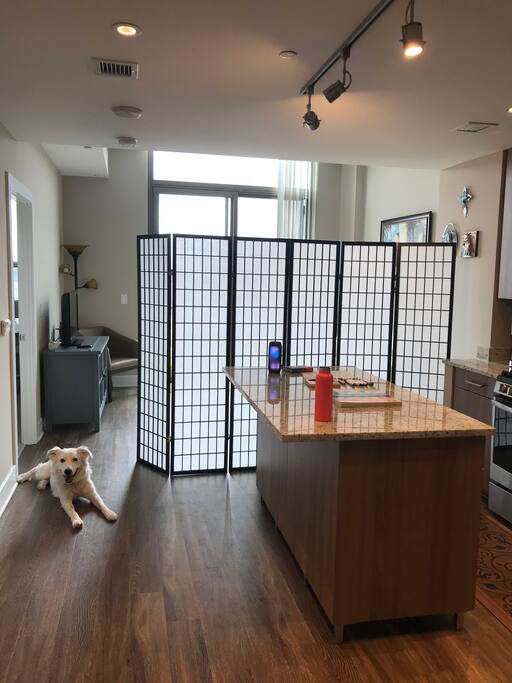 Divider between your room and the kitchen.