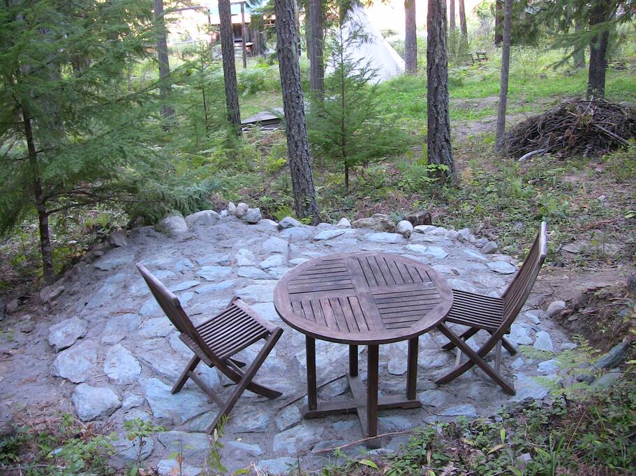 Private outdoor seating.