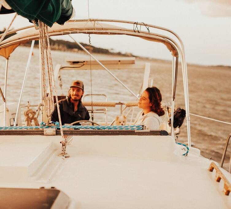 Enjoying the sunset cruise