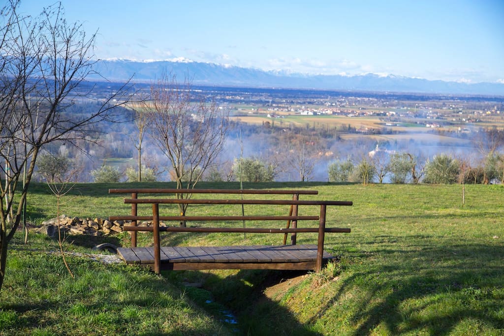 Veduta panoramica del parco privato