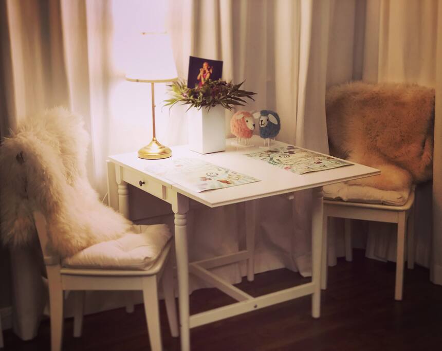 Cozy sitting space