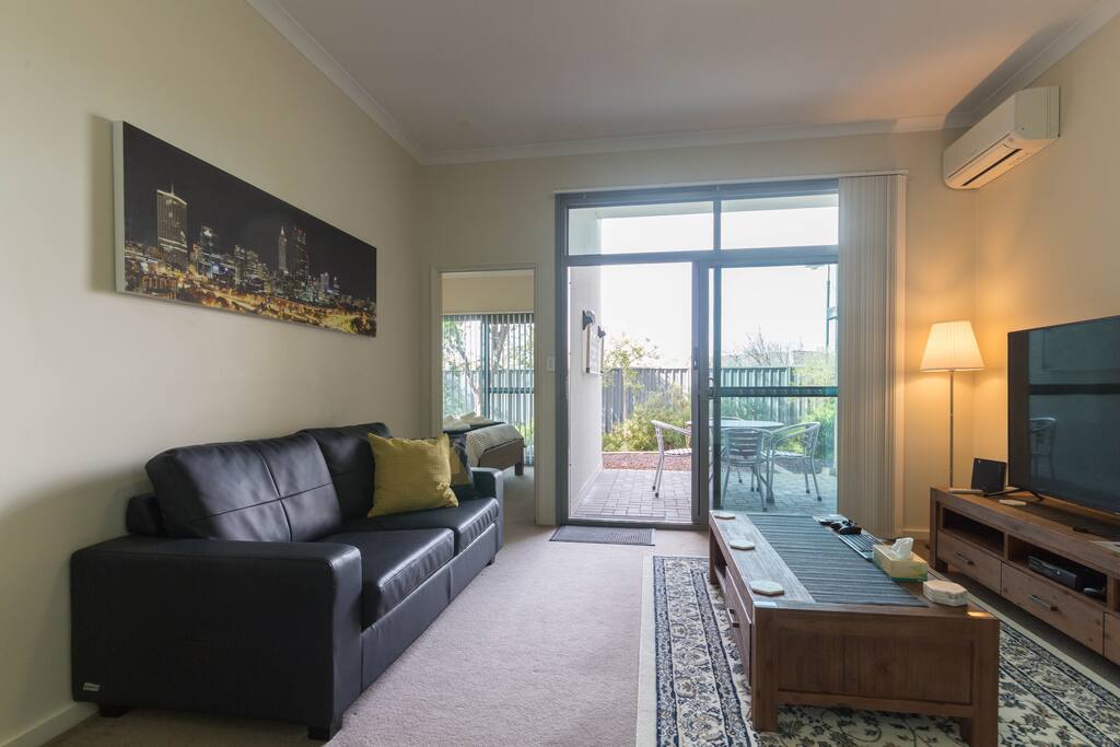 Bright full length windows to allow light to come in. Crimsafe doors for the security conscious