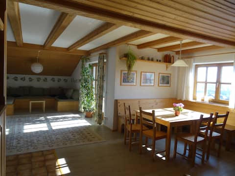 Leistungsstarkes Airbnb: Auerberghaus #Apartment with balcony + lake view in Lechbruck Am See