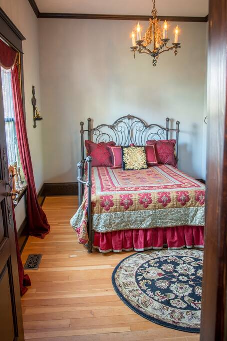 Bedroom has a full size bed with a new mattress and a smart flat screen tv. Cable is included.