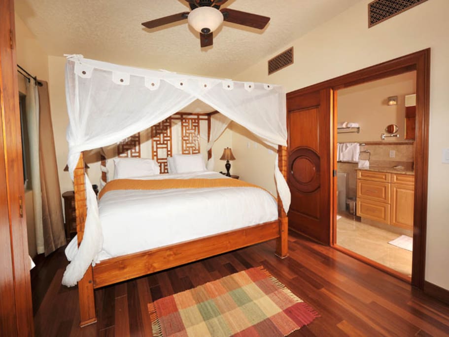 Canopied King Plush Bed, Brazilian Hardwood, Spacious layout, Standard One Bedroom