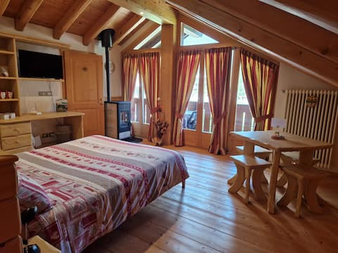 Cute Mansarda Rustica in Pinzolo