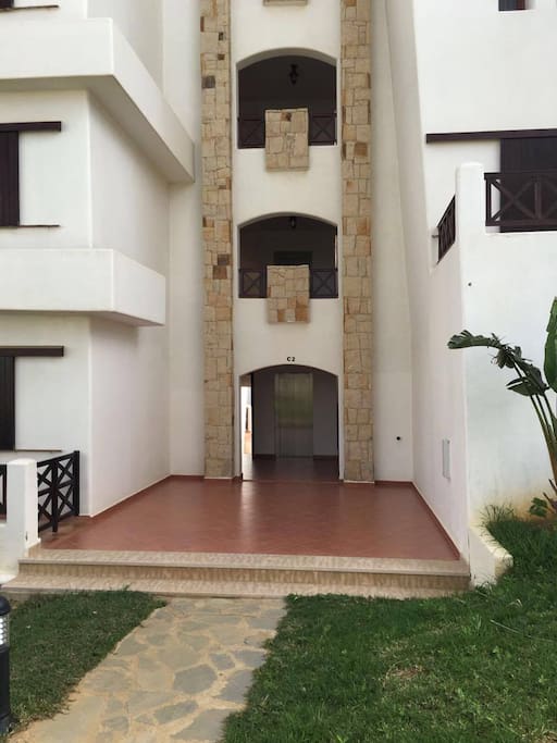 Entrance of the building C2 where the apartment is located