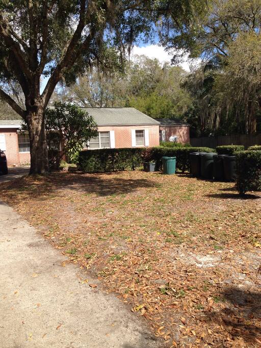Guest parking on our property.