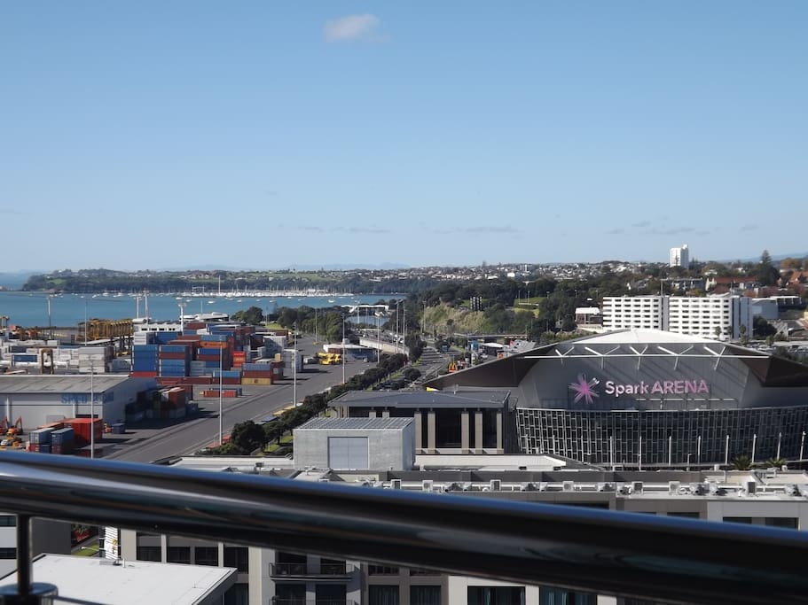Lookout of Spark Arena ( Old Victor Arena) from our balcony. by walk about 2 mins away.