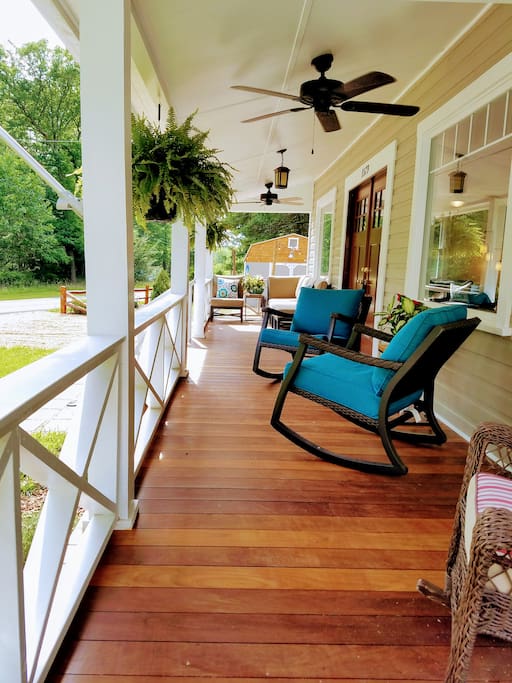 Listen to the stream while lounging on the porch