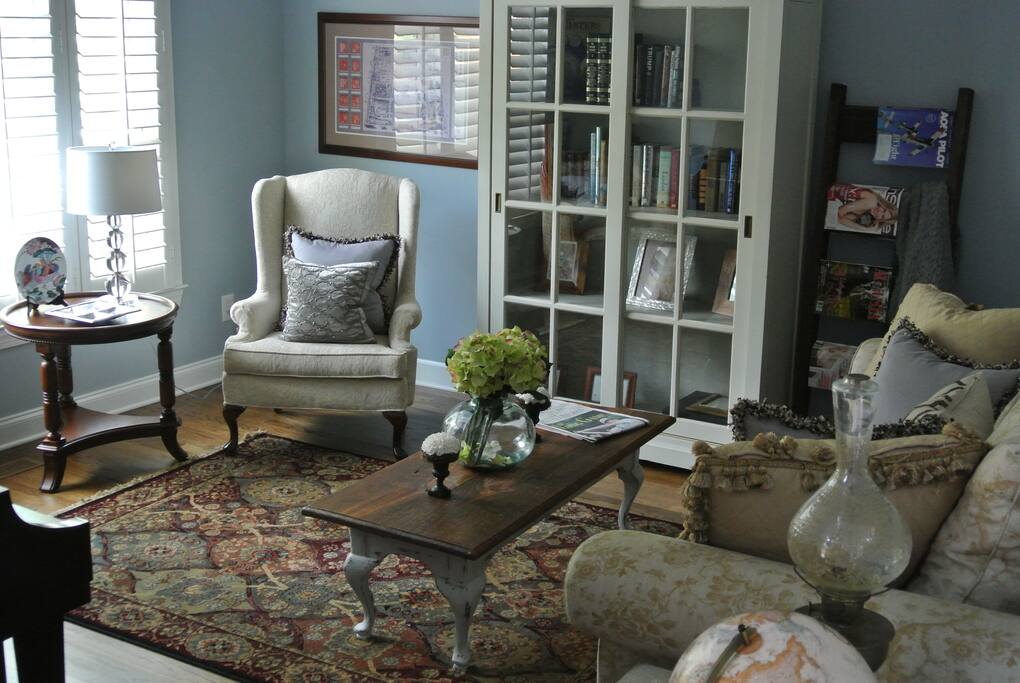formal room but comfy to have a cup of joe