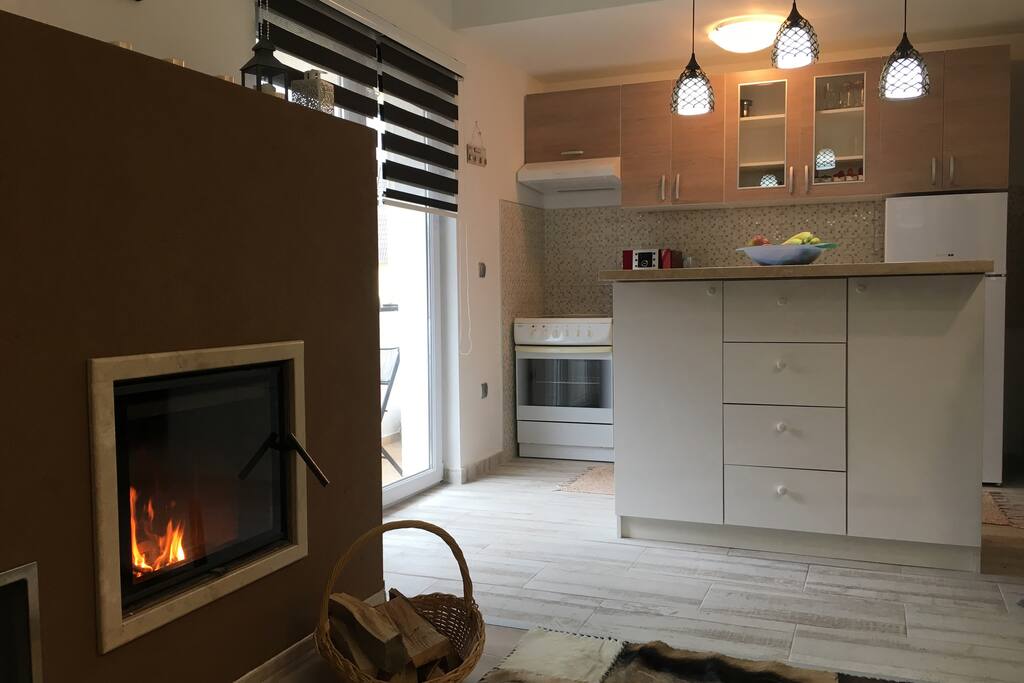 Fireplace in living room