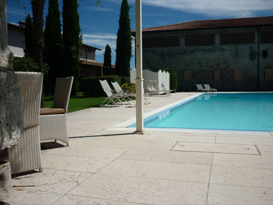 pool and old uninhabited bulding part of the property