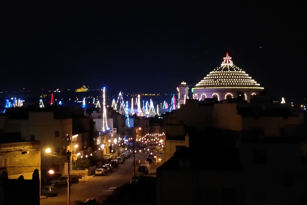 Mosta during the parish feast