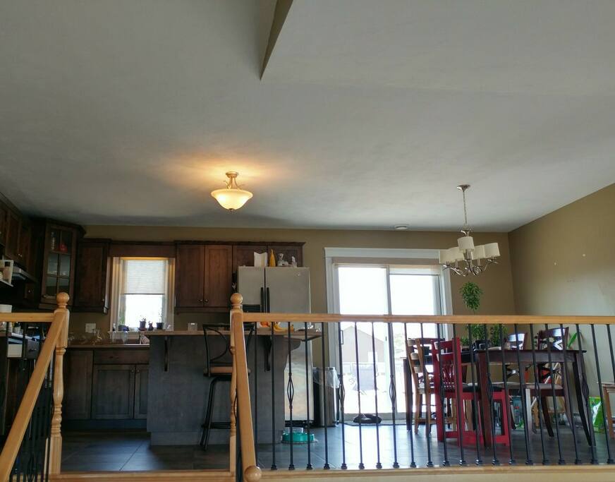 Kitchen view from the front entrance