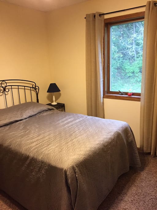 private bedroom-
small & cozy; new mattress set!