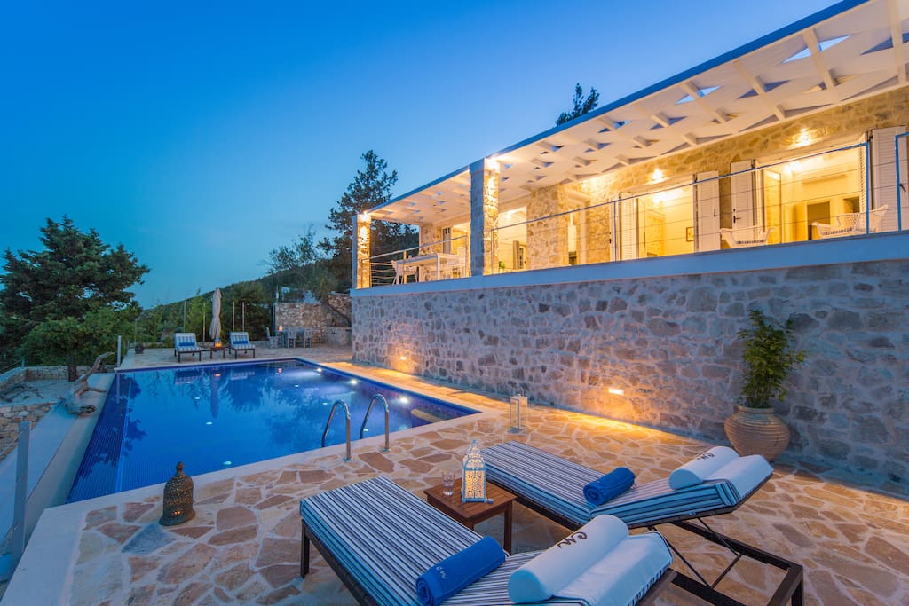 Swimming pool and the villa