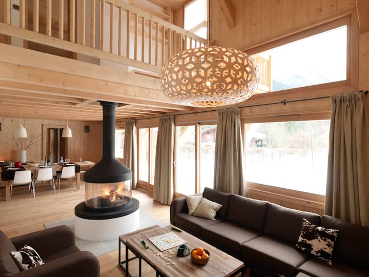Magnifique Chalet Arolles. Vues Sublimes & Sauna. - Les Houches