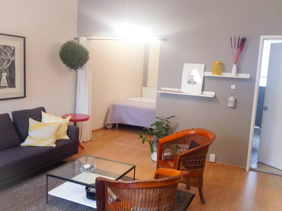The apartment is comfortable and well decorated.
