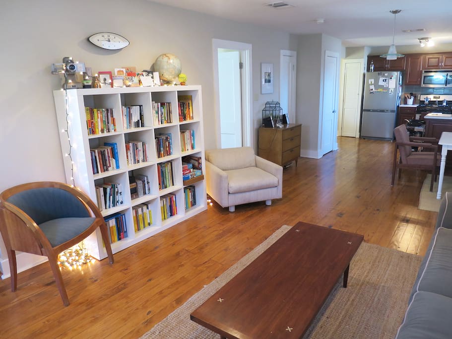 View of kitchen from living room
