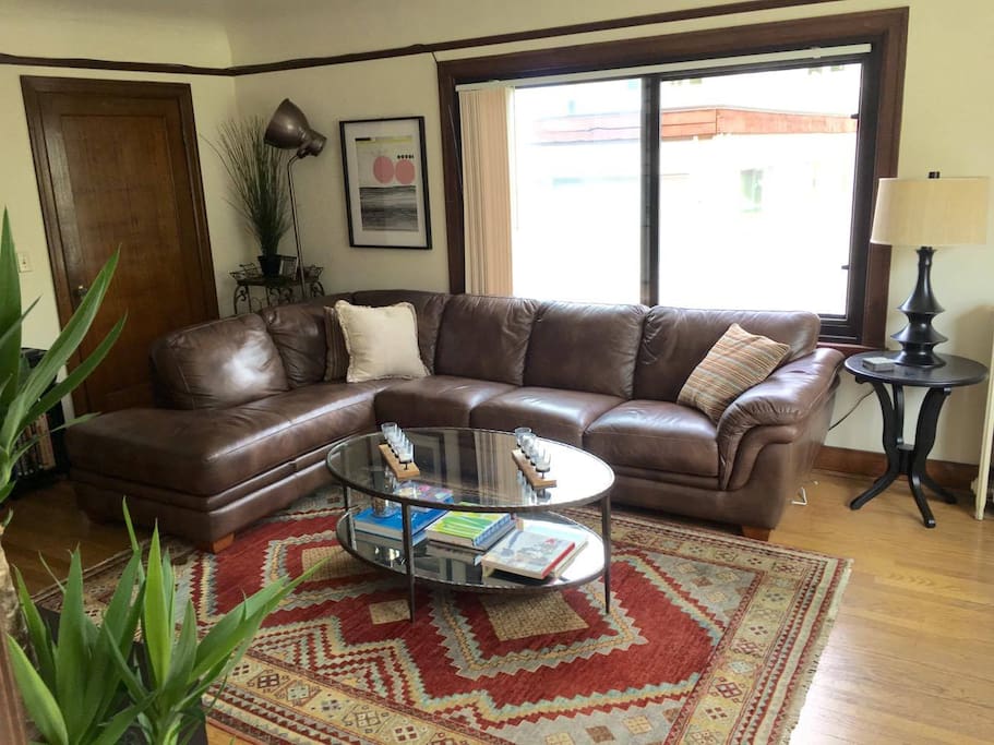 Our boho chic living room.