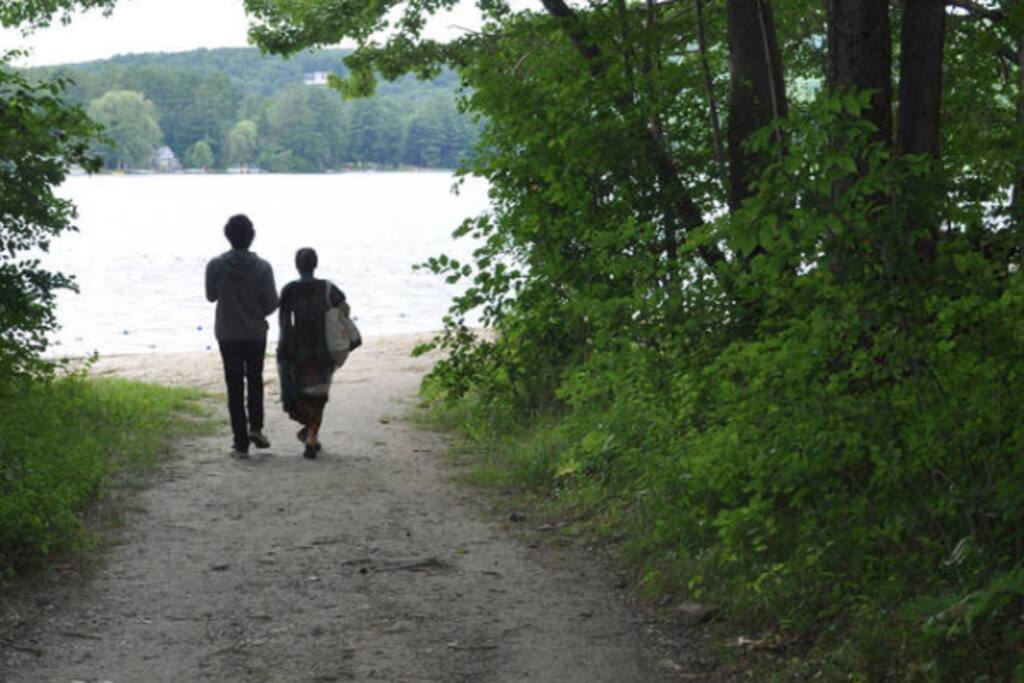 You have a pass to the private beach at nearby Queechy Lake