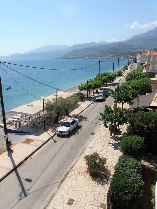 The sea view from the balcony.