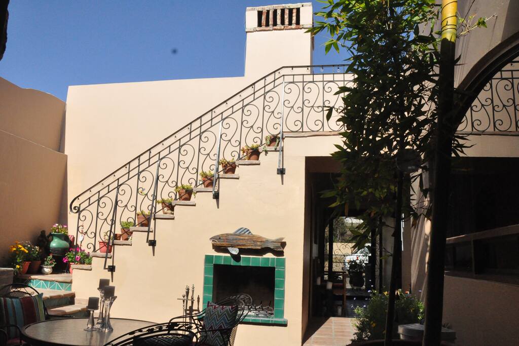 Stairway to the top deck