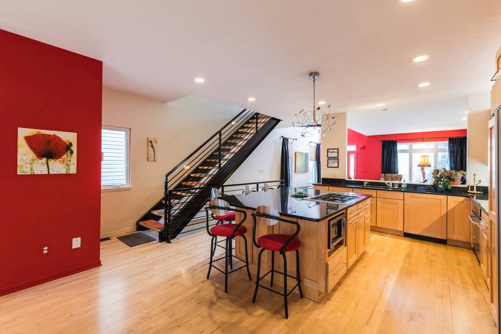Fully equipped kitchen on the first floor