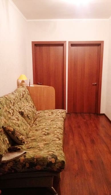 The main corridor as seen from the front door. The couch folds down and is comfortable enough to sleep two. =)