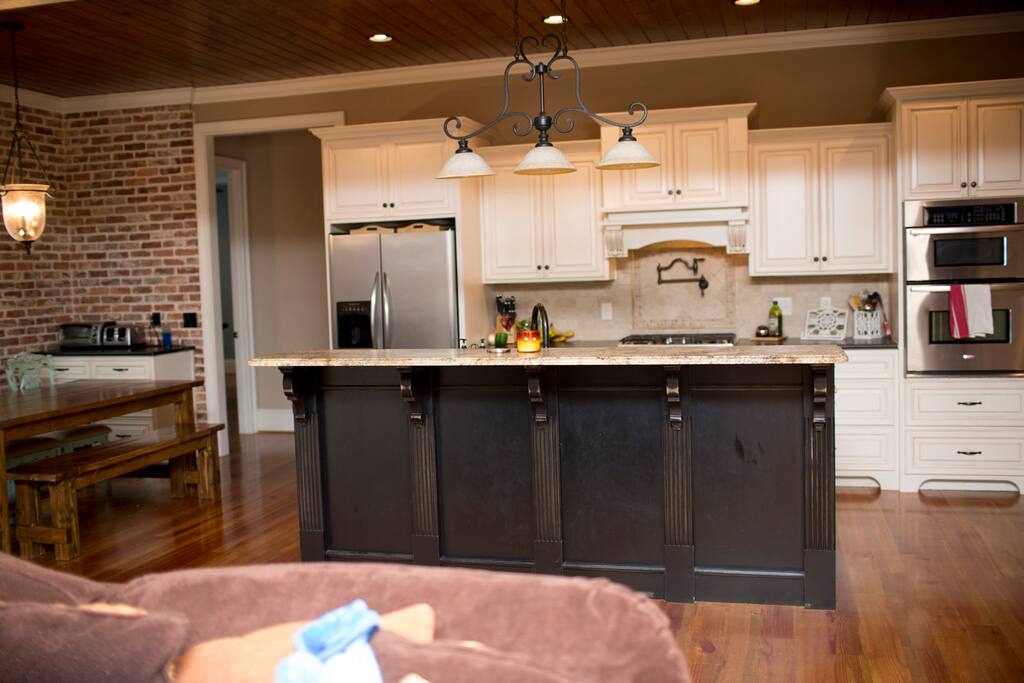 Gorgeous custom kitchen with textured granite