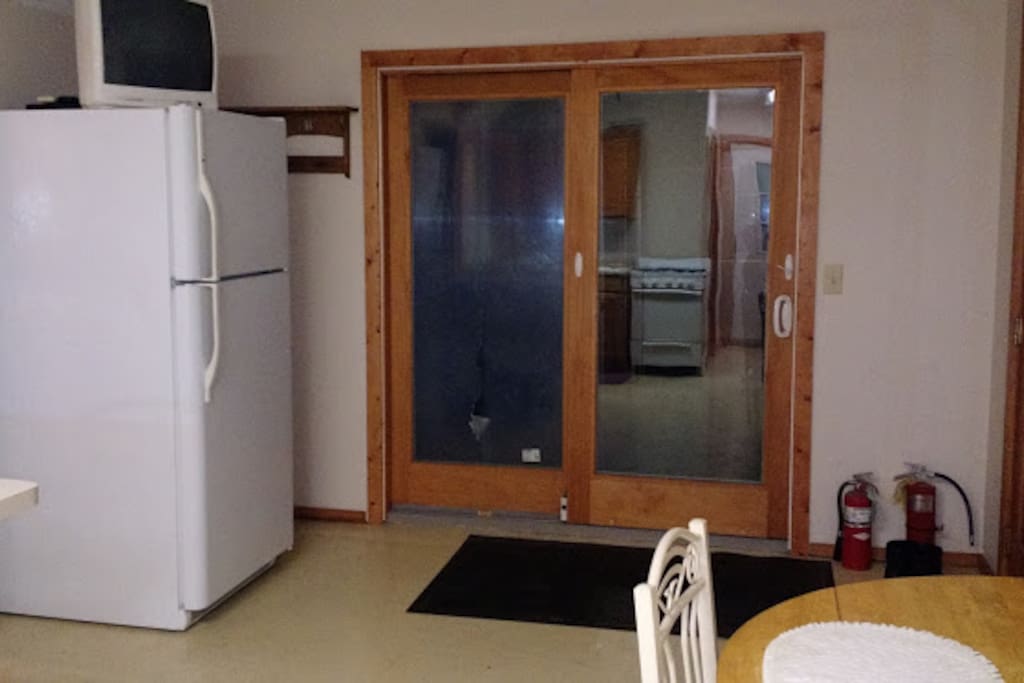 Patio door entrance