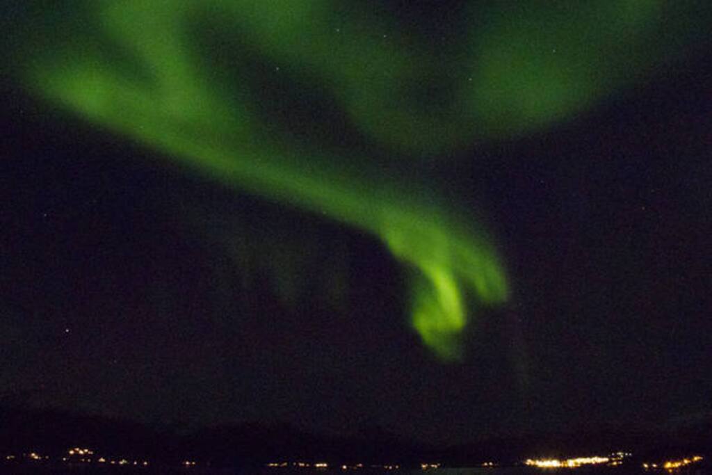 Weather permitting, Northern lights are very frequent in the vast surrounding sky.