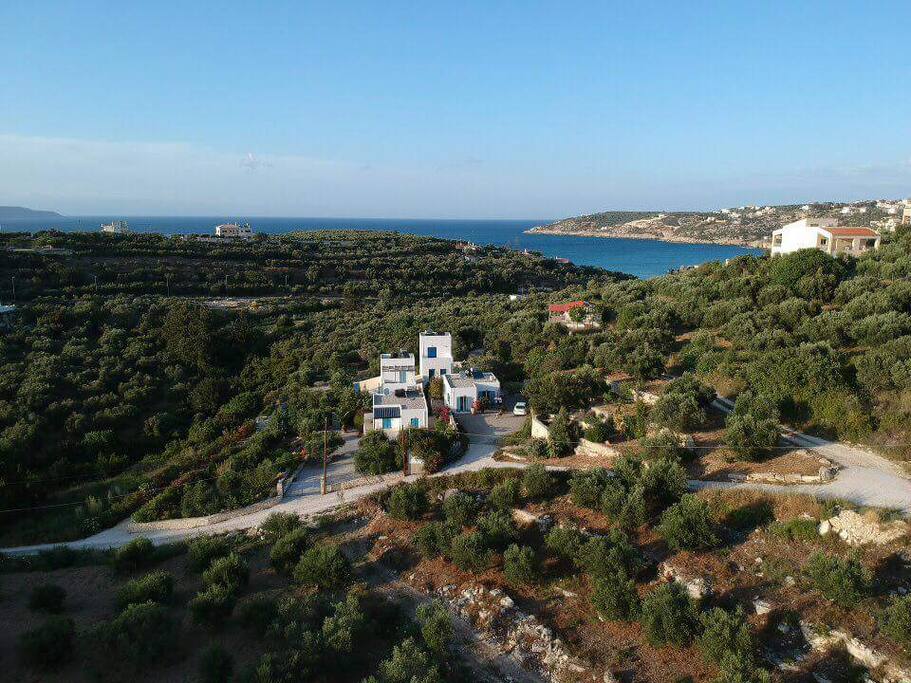 another view of the sea as backdrop - walk through the olive groves for shortcut