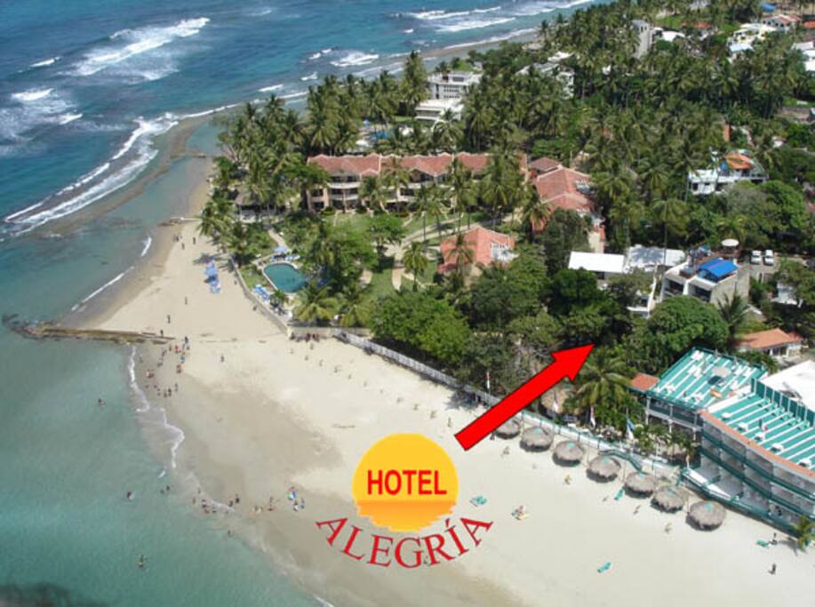 Location on Cabarete Bay