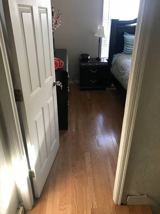 Leading to the bedroom