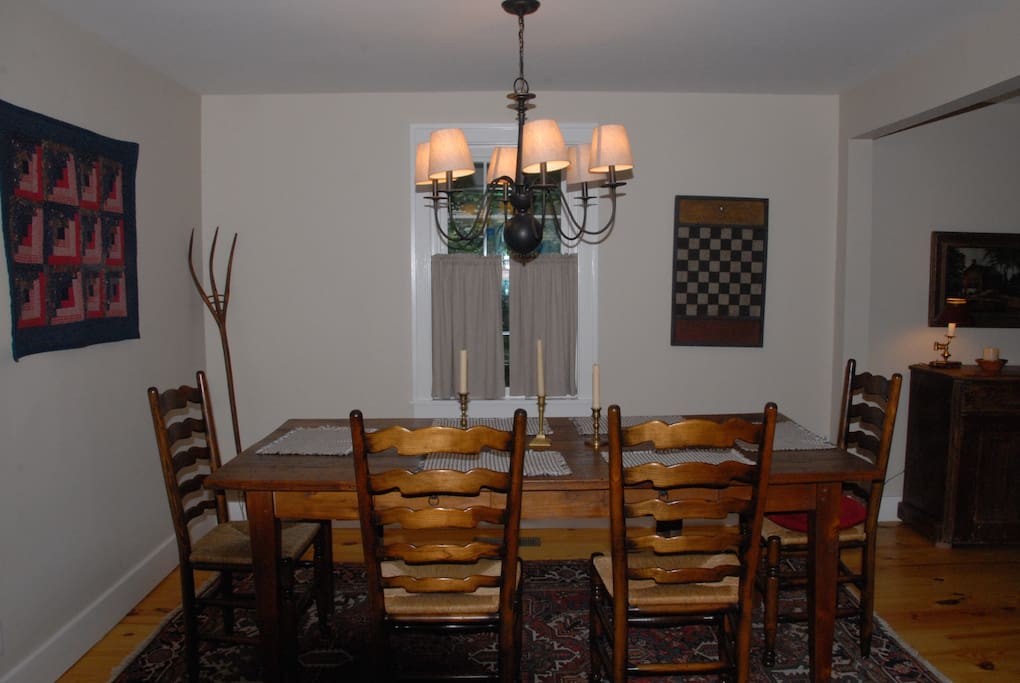 Dining room with large table