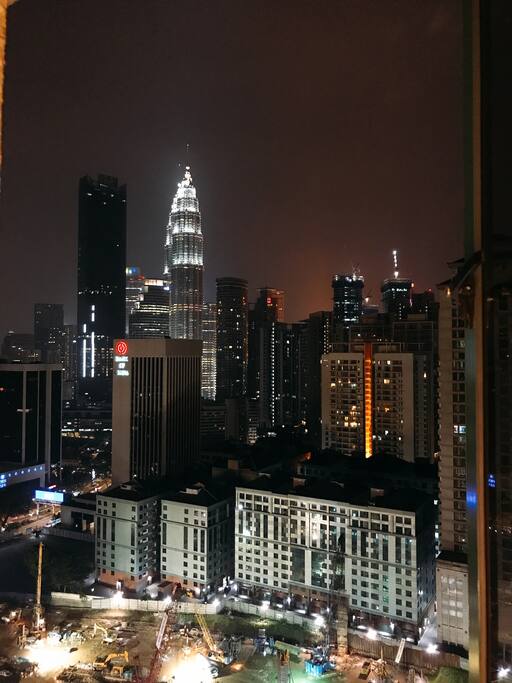 night view from the room window
