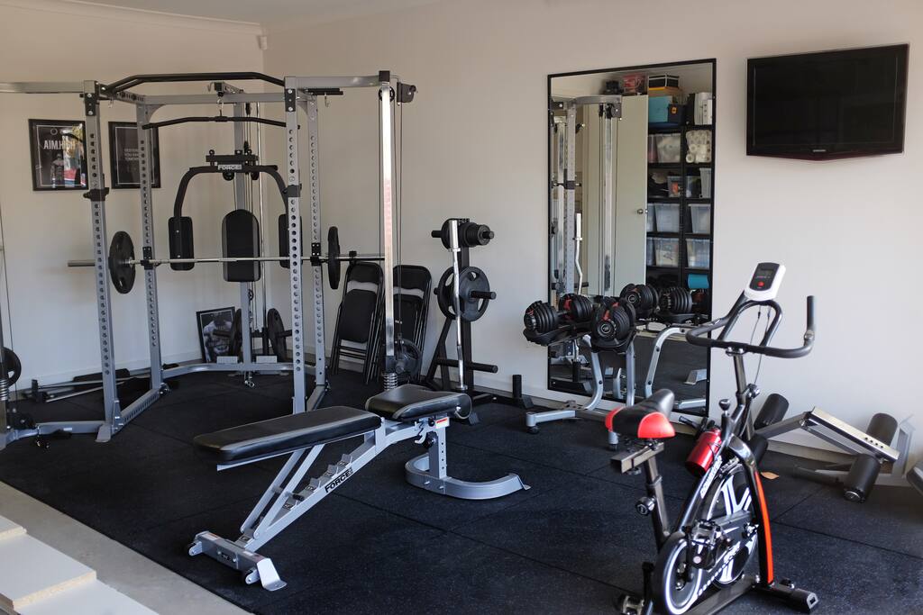 Garage gym, free usage while staying with us.