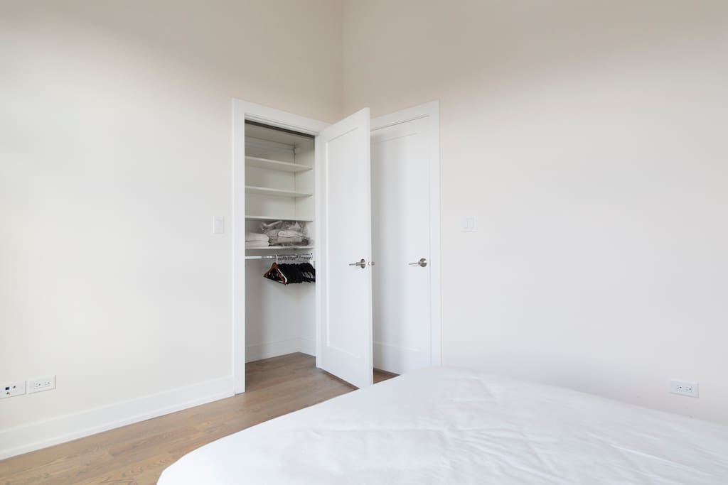 Bedroom closet - towels/hangers provided
