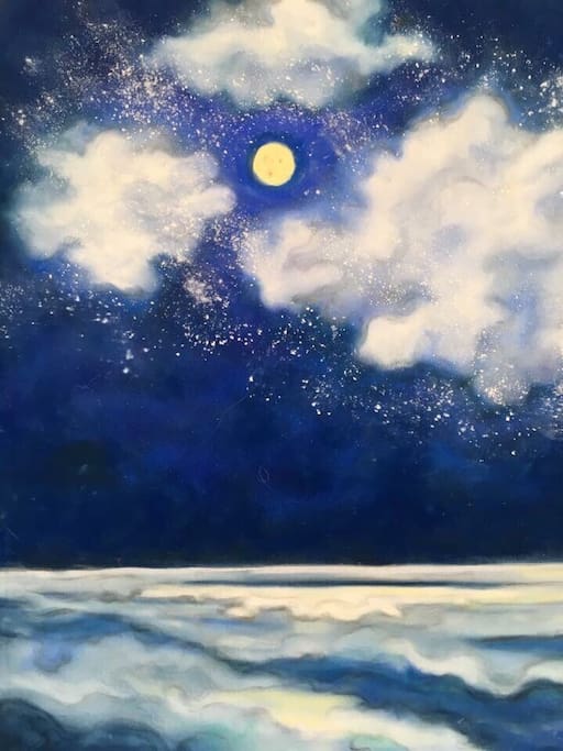 Moon over Whidbey. SOLD