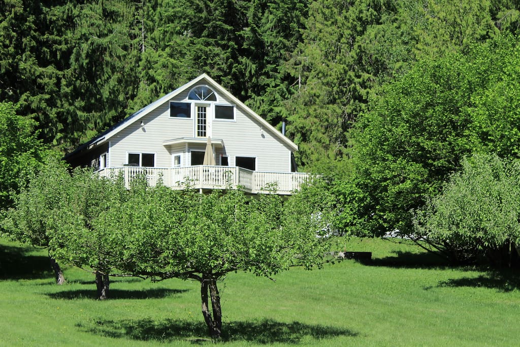 The house and orchard.