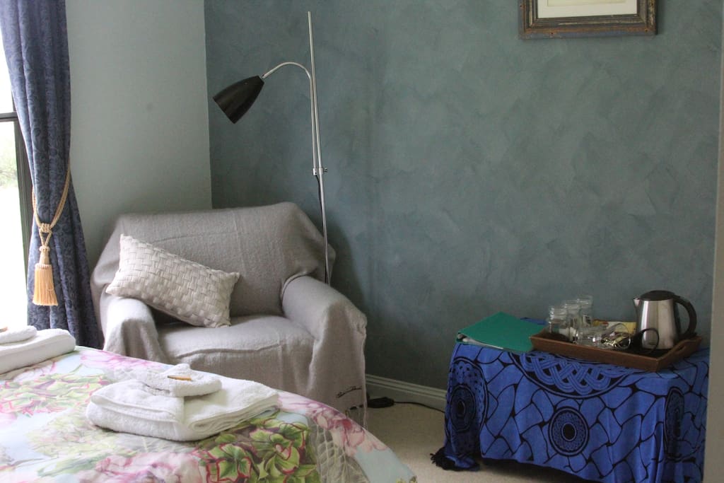 Comforts provided in the guests' room.
