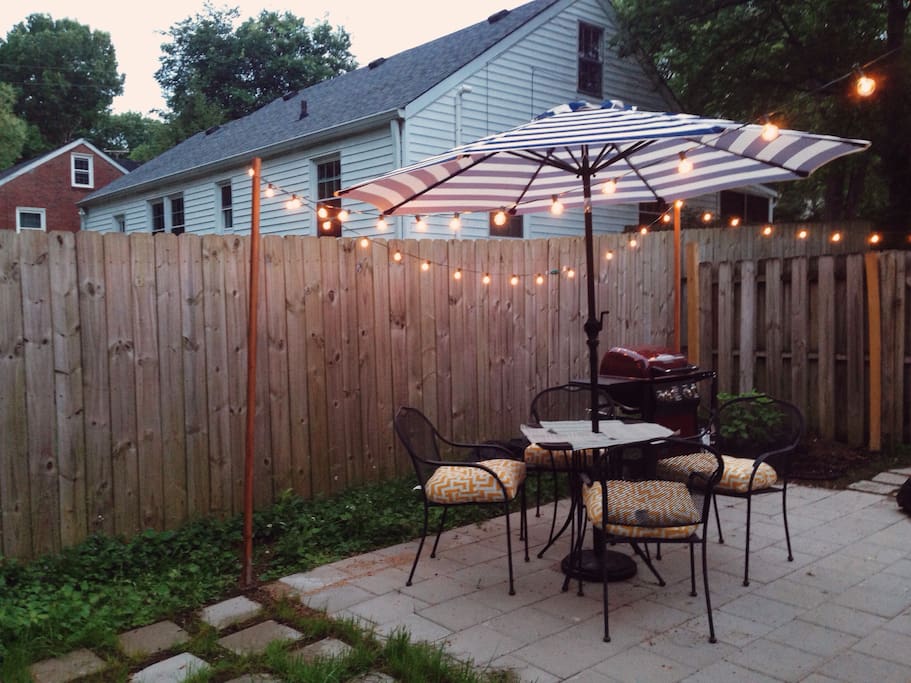 Grill and dine on the patio.