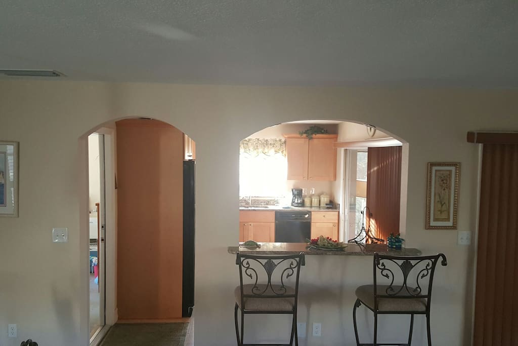 Living room to Kitchen Area