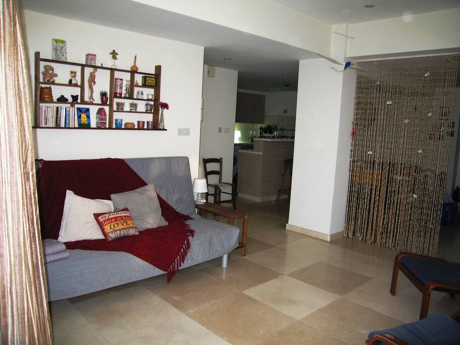 Living room, view from the balcony door
