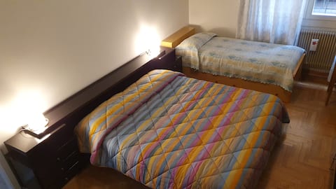 Central, very clean, with parking and breakfast.