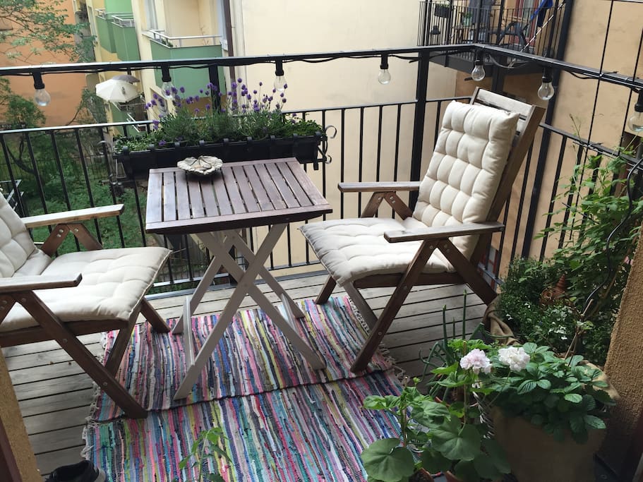 The balcony fronting the inner yard.